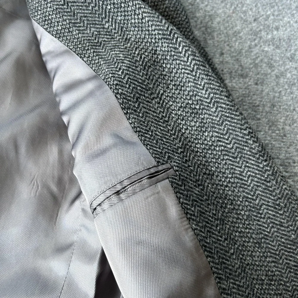 Pendleton Wool Western‎ Sport Coat Blazer Elbow Patches Herringbone Mens